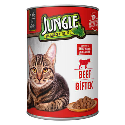 Jungle Biftekli Parça Etli Kedi Konservesi 415 Gr - 1
