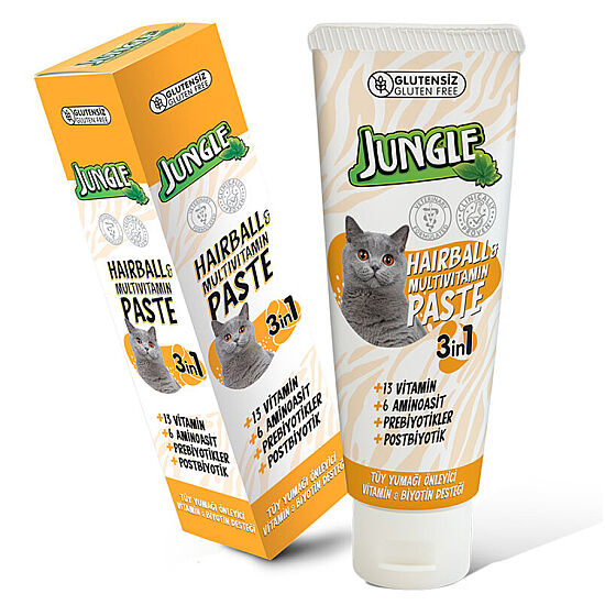 Jungle Cat Anti-Hairball & Multivitamin Kedi Macunu 75 ML - 1