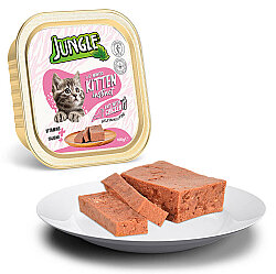 Jungle Kitten Süt ve Tavuk Etli Ezme Pate Yavru Kedi Yaş Maması 100 Gr - 2