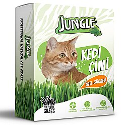 Jungle Özel Gübreli Kedi Çimi Kutulu ( Fileli ) - Jungle