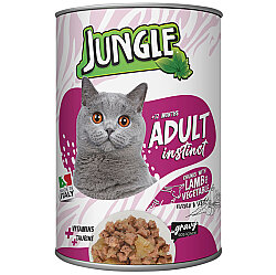 Jungle Kuzu Etli ve Sebzeli Parça Etli Kedi Konservesi 415 Gr - Jungle