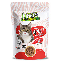 Jungle Pouch Adult Biftekli Yaş Yetişkin Kedi Maması 100 Gr - Jungle