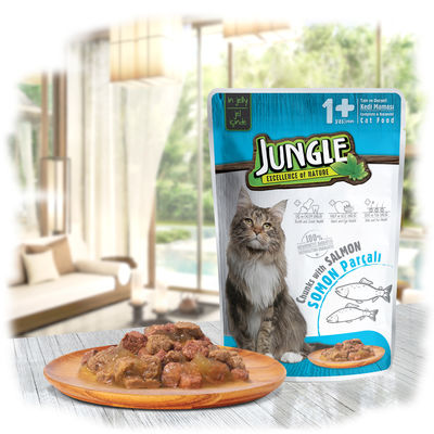 Jungle Pouch Adult Somonlu Yaş Yetişkin Kedi Maması 100 Gr