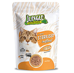 Jungle Pouch Sterilised Tavuklu Yaş Kısırlaştırılmış Kedi Maması 100 Gr - Jungle