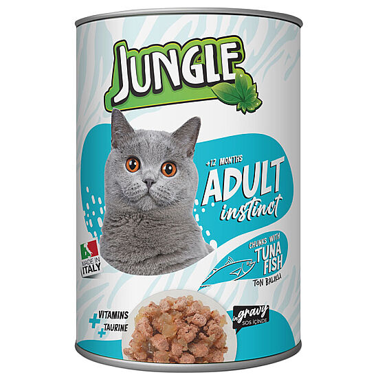 Jungle Ton Balıklı Parça Etli Kedi Konservesi 415 Gr - 1