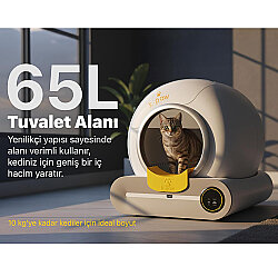 K-Paw Ki-Litter Box Akıllı Kedi Tuvaleti - Bordo - 7