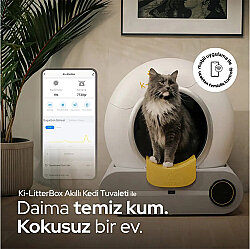 K-Paw Ki-Litter Box Akıllı Kedi Tuvaleti - Sarı - 3