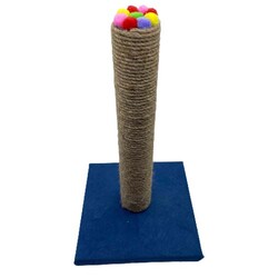 Diğer / Other - Kare Tabanlı Üstü Toplu Kedi Tırmalama Platformu 40 Cm