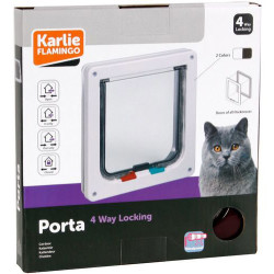 Karlie Porta 4 Yönlü Kilitli Kedi Kapısı 19,2 x 20 Cm (Kahverengi) - Thumbnail