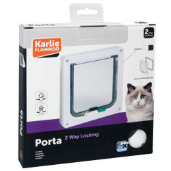 Karlie - Karlie Porta 2 Yönlü Kilitli Kedi Kapısı 19,2 x 20 Cm (Beyaz)