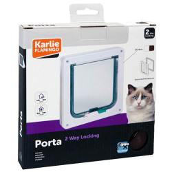 Karlie - Karlie Porta 2 Yönlü Kilitli Kedi Kapısı 19,2 x 20 Cm (Kahverengi)