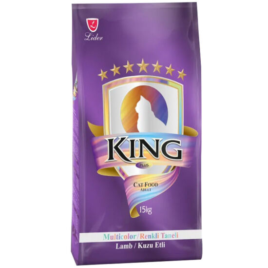 King Multi Color Renkli Taneli Kuzu Etli Kedi Maması 15 Kg - 1