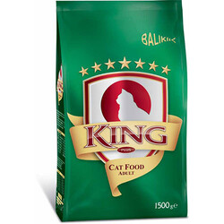 King - King Plus Fish Balıklı Yetişkin Kedi Maması 1,5 Kg