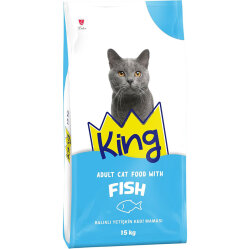 King Plus Fish Balıklı Yetişkin Kedi Maması 15 Kg - King
