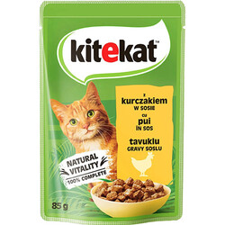 Kitekat - Kitekat Tavuk Etli Kedi Yaş Maması 85 Gr