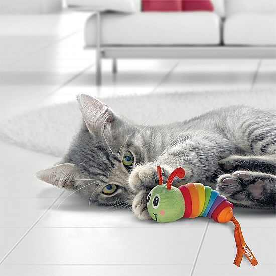 KONG Bat-A-Bout Hareketli Tırtıl Kedi Oyuncağı - 3