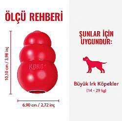 KONG Classic Köpekler için Çok Amaçlı Isırma Oyuncağı L - 11