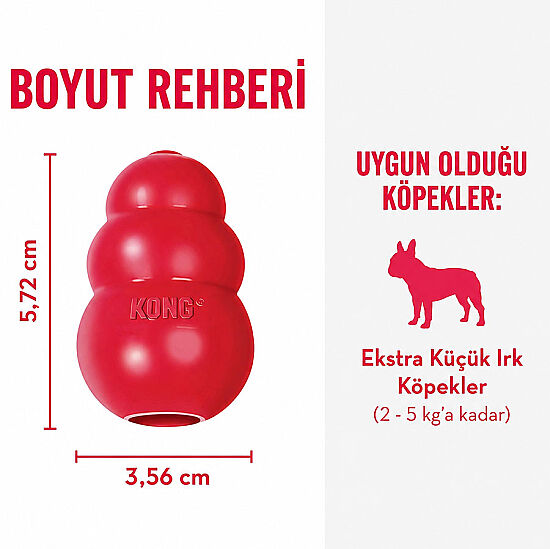 KONG Classic Köpekler için Çok Amaçlı Isırma Oyuncağı XS - 4