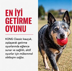 KONG Extreme Köpekler için Top Şeklinde Çok Amaçlı Isırma Oyuncağı Ultra Sert Medium/Large - Kırmızı - 5