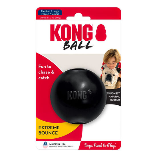 KONG Extreme Köpekler için Top Şeklinde Çok Amaçlı Isırma Oyuncağı Ultra Sert M/L - 1