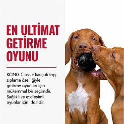 KONG Extreme Köpekler için Top Şeklinde Çok Amaçlı Isırma Oyuncağı Ultra Sert Medium/Large - Siyah - 4