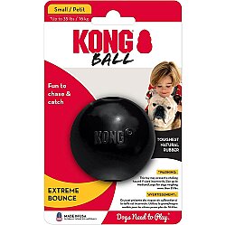 KONG Extreme Köpekler için Top Şeklinde Çok Amaçlı Isırma Oyuncağı Ultra Sert Small - Siyah - Kong