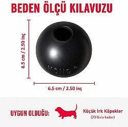 KONG Extreme Köpekler için Top Şeklinde Çok Amaçlı Isırma Oyuncağı Ultra Sert Small - Siyah - 5