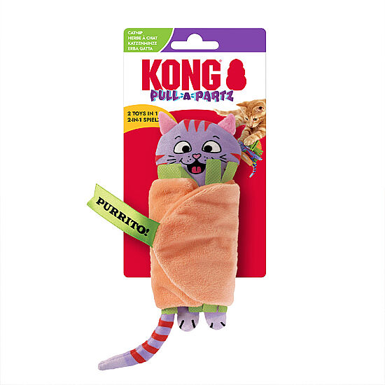 KONG Pull-A-Partz Purrito Peluş Kedi Oyuncağı - 1