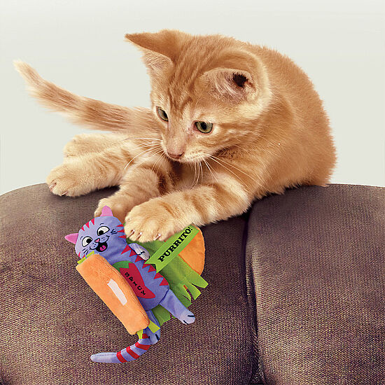 KONG Pull-A-Partz Purrito Peluş Kedi Oyuncağı - 4