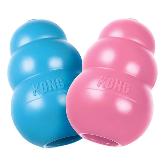 KONG Puppy Yavru Köpekler için Çok Amaçlı Isırma Oyuncağı S - 1