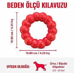 KONG Ring Köpekler için Yüzük Şeklinde Çok Amaçlı Isırma Oyuncağı Medium/Large - 3