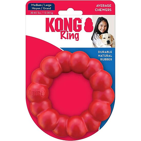 KONG Ring Köpekler için Yüzük Şeklinde Çok Amaçlı Isırma Oyuncağı Medium/Large - 1