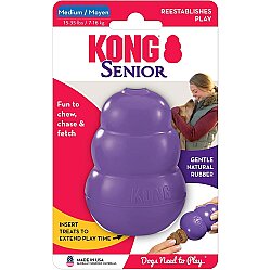 KONG Senior Yaşlı Köpekler için Çok Amaçlı Isırma Oyuncağı Hafif Yumuşak Medium - Kong