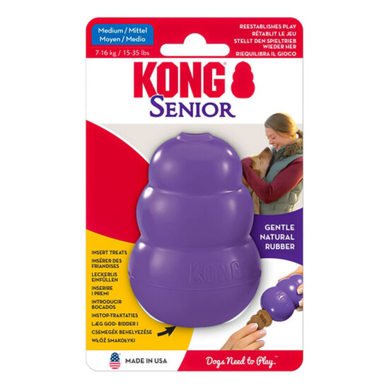 KONG Senior Yaşlı Köpekler için Çok Amaçlı Isırma Oyuncağı Hafif Yumuşak M - 1
