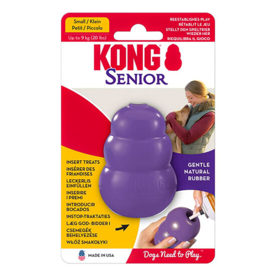 KONG Senior Yaşlı Köpekler için Çok Amaçlı Isırma Oyuncağı Hafif Yumuşak S - 1