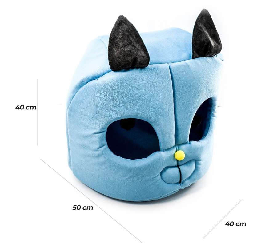 Küçük Irk Köpek ve Kedi 3 Fonksiyonlu Kumaş Pembe Kafa Yatak 50x40x40