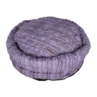 Küçük Irk Köpek ve Kedi Kumaş Simit Yatak 45 x 45 Cm - Eflatun