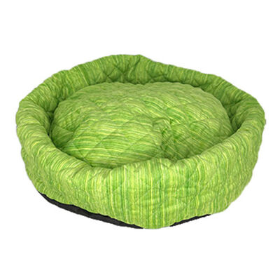 Küçük Irk Köpek ve Kedi Kumaş Simit Yatak 45 x 45 Cm - Fıstık Yeşili