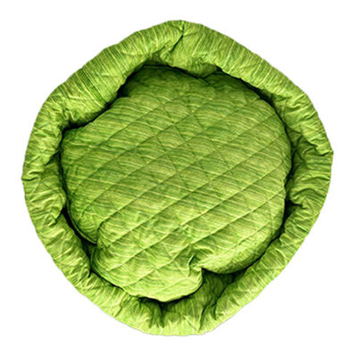 Küçük Irk Köpek ve Kedi Kumaş Simit Yatak 45 x 45 Cm - Fıstık Yeşili