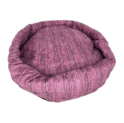 Küçük Irk Köpek ve Kedi Kumaş Simit Yatak 45 x 45 Cm - Pembe