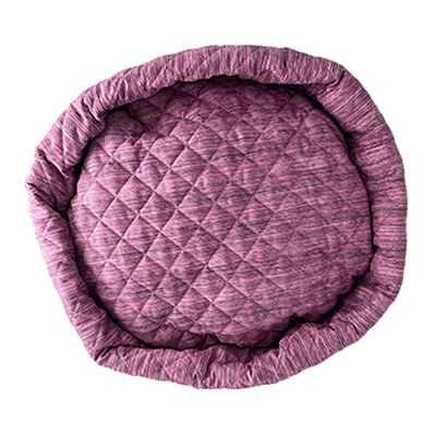 Küçük Irk Köpek ve Kedi Kumaş Simit Yatak 45 x 45 Cm - Pembe