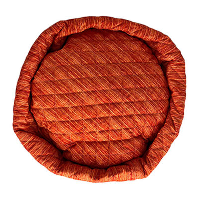 Küçük Irk Köpek ve Kedi Kumaş Simit Yatak 45 x 45 Cm - Turuncu