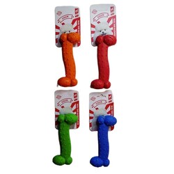 Doğal Kemik Figürlü Yumuşak Kauçuk Diş Kaşıma Köpek Oyuncağı 10 x 4 Cm ( 1 Adet ) - Diğer / Other