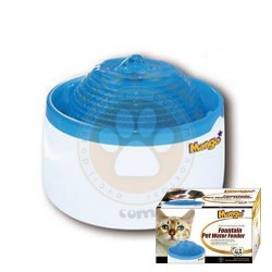 KW Zone - KWZone MF888 LED Işıklı Otomatik Küçük Irk Köpek ve Kedi Su Sebili Mavi