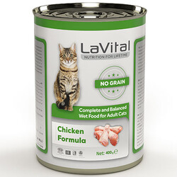 La Vital - La Vital Chicken Tahılsız Tavuk Etli Püre Kedi Konservesi 400 Gr