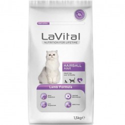 La Vital Hairball Tüy Yumağı Kontrol Kedi Maması 1,5 Kg + Temizlik Mendili - La Vital