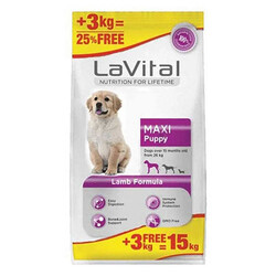 La Vital Puppy Kuzulu Büyük Irk Yavru Köpek Maması 12 + 3 Kg (Toplam 15 Kg) - La Vital