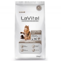 La Vital - La Vital Sterilised Kuzu Etli Kısırlaştırılmış Kedi Maması 1,5 Kg + Temizlik Mendili