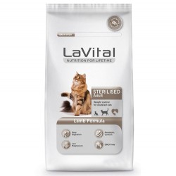 La Vital - La Vital Sterilised Kuzulu Kısırlaştırılmış Kedi Maması 12 Kg + 4 Adet Temizlik Mendili