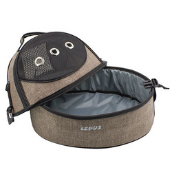 Lepus - Lepus Üç Fonksiyonlu Ufo Bag Kedi ve Köpek Taşıma Çantası - Kahve